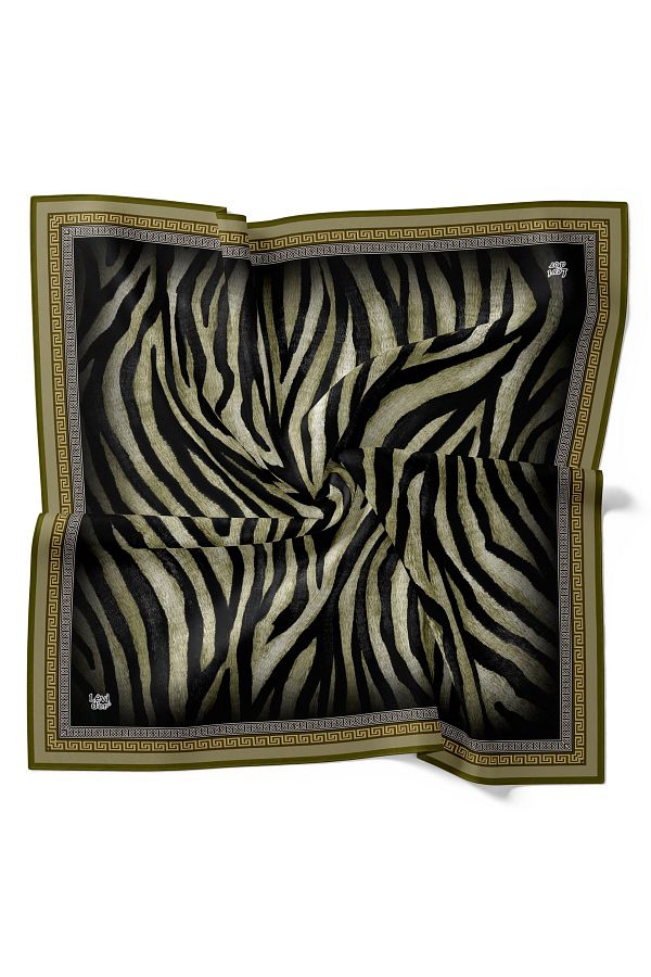 Levidor-Zebra Pattern Sparkling Crystal Scarf 1
