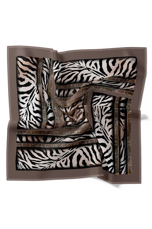 Levidor-Ethnic Zebra Pattern Sparkling Crystal Scarf 1