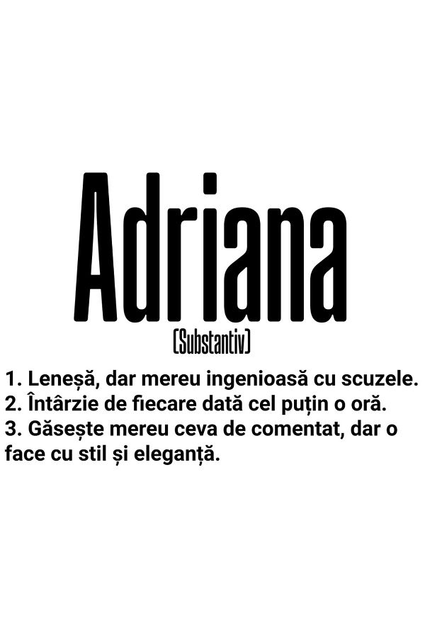 StoryGift Romania-Adhesive Sticker 90CM With the Name Adriana, and Funny Message, Lazy, Always Has Something to Comment, Find It 1
