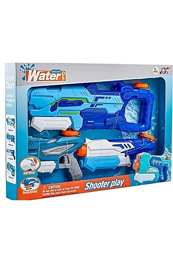 Flippy-Set de 3 jetoane de apă pentru copii, Flippy, 6 ani+, Albastru, 1x 1000 ML + 2x 300 ML 1