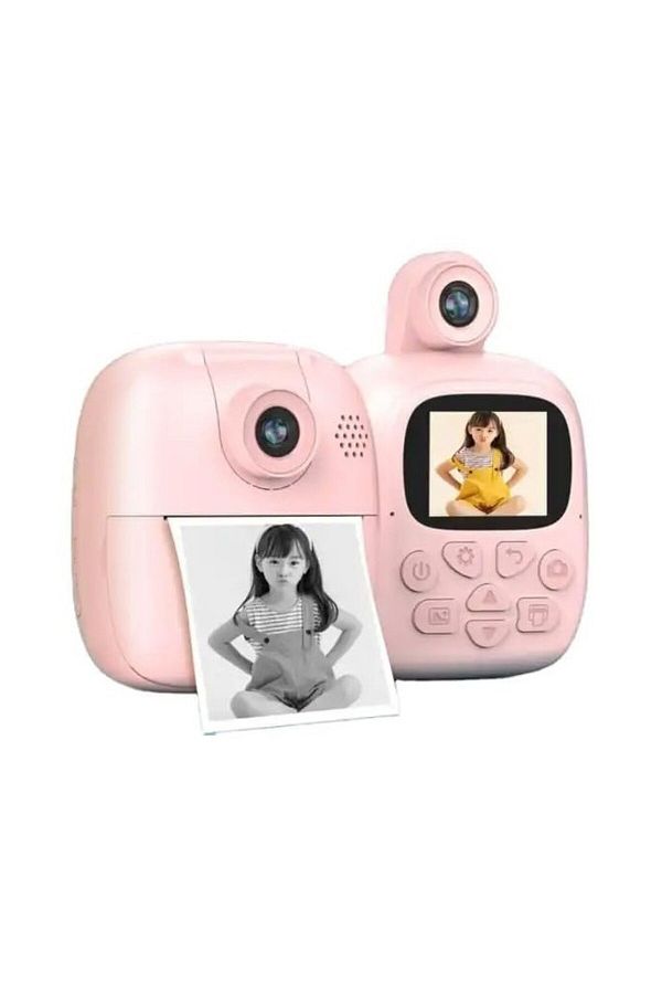 Flippy-Cameră instantanee, rabatabilă, selfie la 180°, imprimare alb-negru, USB-C, Bluetooth, iOS/Android, roz 1