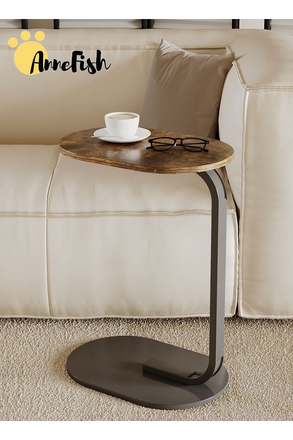 AnneFish-45*30*60cm C-Shaped Coffee Table Sofa Side Table End Table Small Coffee Table Couch Table 1