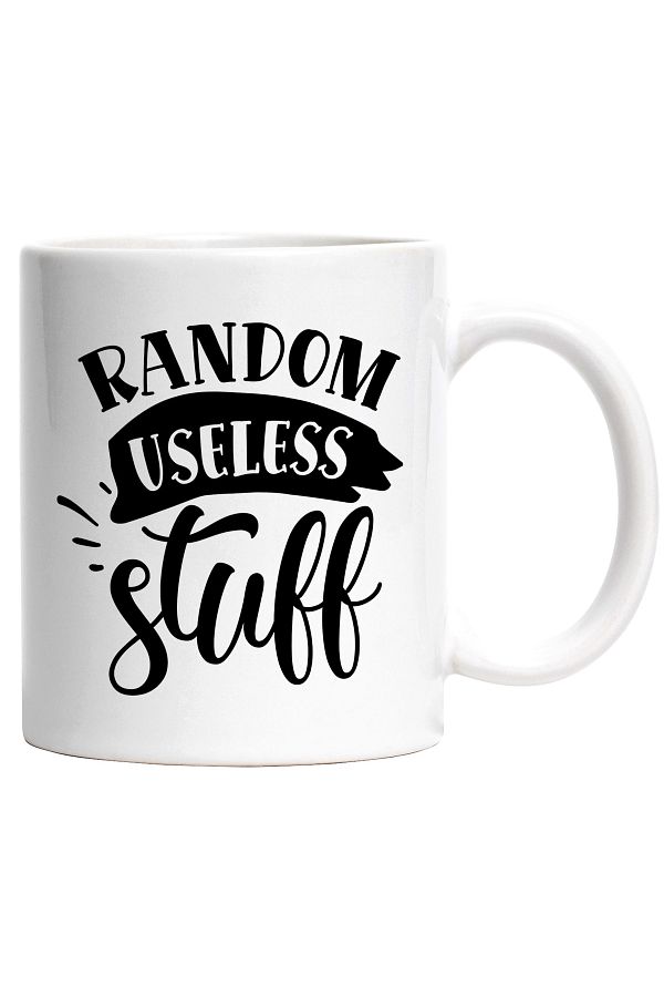 StoryGift Romania-Mug with the text in English "Random useless stuff" - random useless things with , With White Handle 1