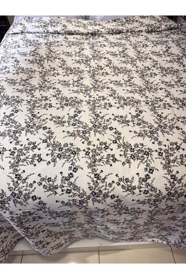 ŞENER HOME-Plum Branch Pattern Printed 200X240 Cm. Double (Battal) Single Pike 1
