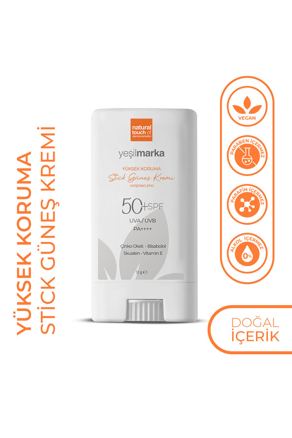 yeşilmarka Sun Stick Güneş Kremi 50 Faktör (SPF) Yüz Güneş Kremi - Güneş Koruyucu - Bebek, Çocuk, Yetişkin