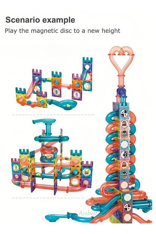 Yelajoy-Magnetic Building Block Set, 158 Pieces, To Train Children's Hands-On Ability, Suitable for Children 1