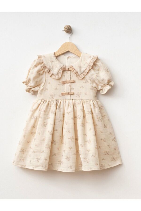 Cherrys Bebek Fiyonklu Müslin Elbise