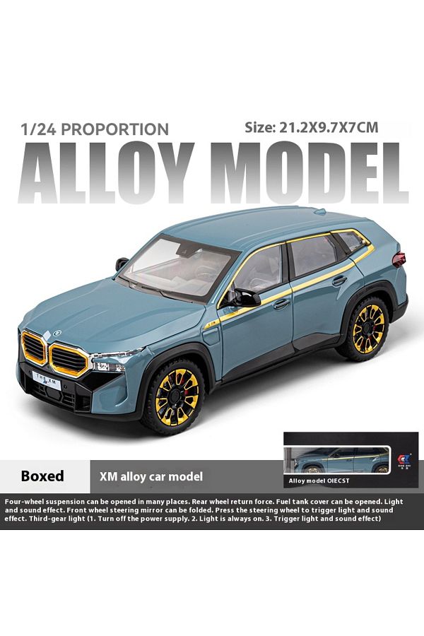 Maisto-Blue With Box 1:24 Scale Xm Alloy Car Toy Model With Sound & Light Effects & Wind-up Mechanism - Ide 1