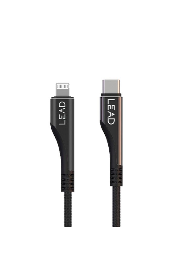 Lead Honor-Lead Leopard SS Type C - Lightning Cable 1.2m - 3.0A - Black 1