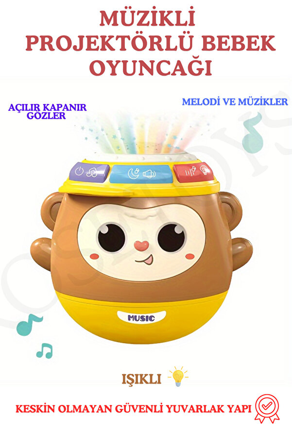 kosetoys Bebek Oyuncağı Galaxy Projektör Oyuncak Gece Lambası Ve Müzik Şarkıları