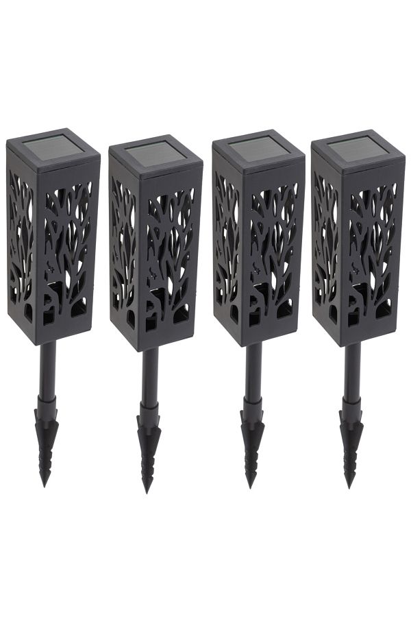 OEM-Set 4 lampi solare de gradina cu picior tip "Lampion" cu LED 1