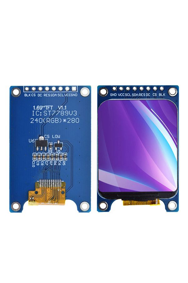 Choice-1.69 Inch TFT 1.69 Inch 1.69" Color TFT Display Module HD IPS LCD LED Screen 240X280 SPI Interface S 1