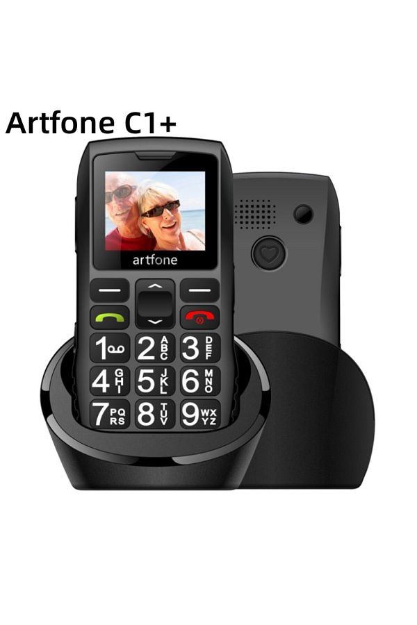artfone-Standard With Charding Dock Bar Senior Mobile Phone C1 With Free Charging Dock C1 Big Rubbe 1