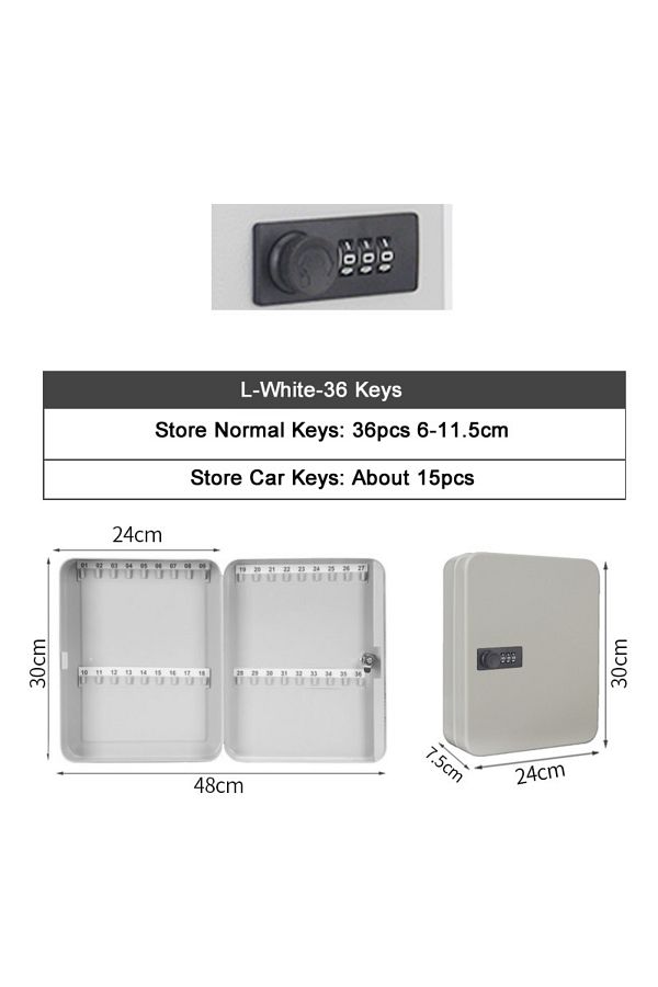Choice-L-white-code Key Safe Box New Multi Keys Storage Box Password Spare Car Keys Storage Organizer Box F 1