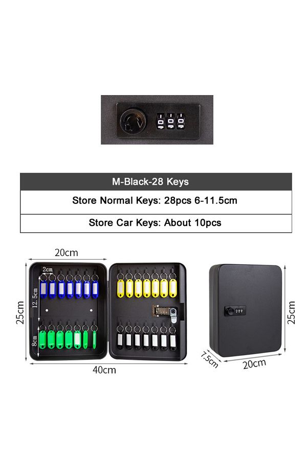 Choice-M-black-code Key Safe Box New Multi Keys Storage Box Password Spare Car Keys Storage Organizer Box F 1