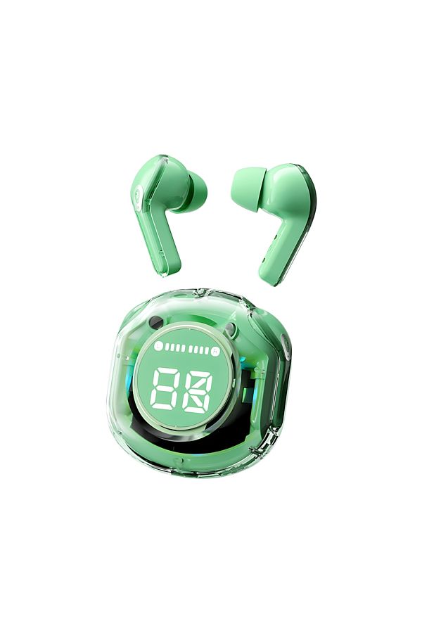 Choice-Green T8 Pro Tws Bluetooth Earbuds Transparent With Led Digital Display Wireless In-ear Earphone For 1