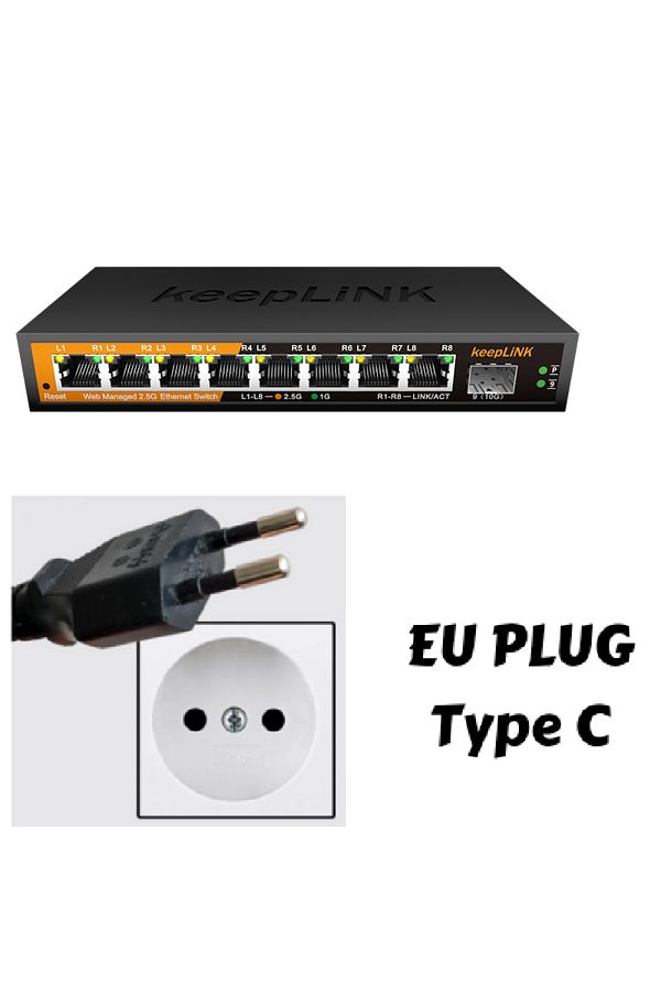 Choice-9 Port With Eu Plug Keeplink 8-port 2.5gbe Managed Ethernet Switch With 1x 10gb Sfp Uplink Lacp Sup 1