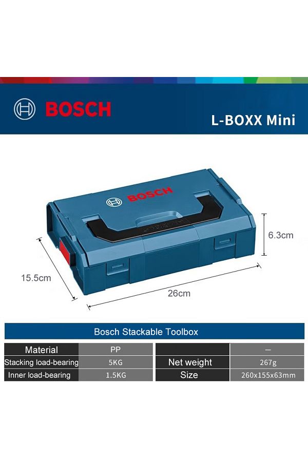 Bosch-L-boxx Tool Box Multi-function Storage Box Pp Material Suitable For Diy 1