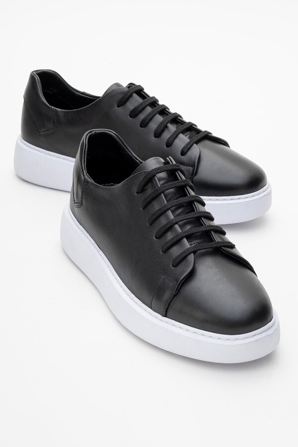 depderi-Genuine Leather, Stitched to the Sole, Inner Outer Leather, Thick Sole Men's Casual Shoes 1