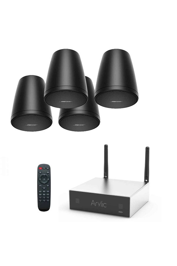Bose-System with black Bose FreeSpace FS2P Hanging Speakers and Arylic A30+ Wi-Fi amplifier 1