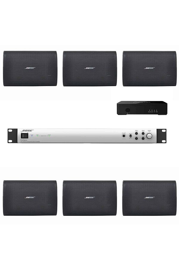Bose-Bose Professional Freespace FS4SE system, Internet Radio Wifi, 6 black speakers inside and out 1