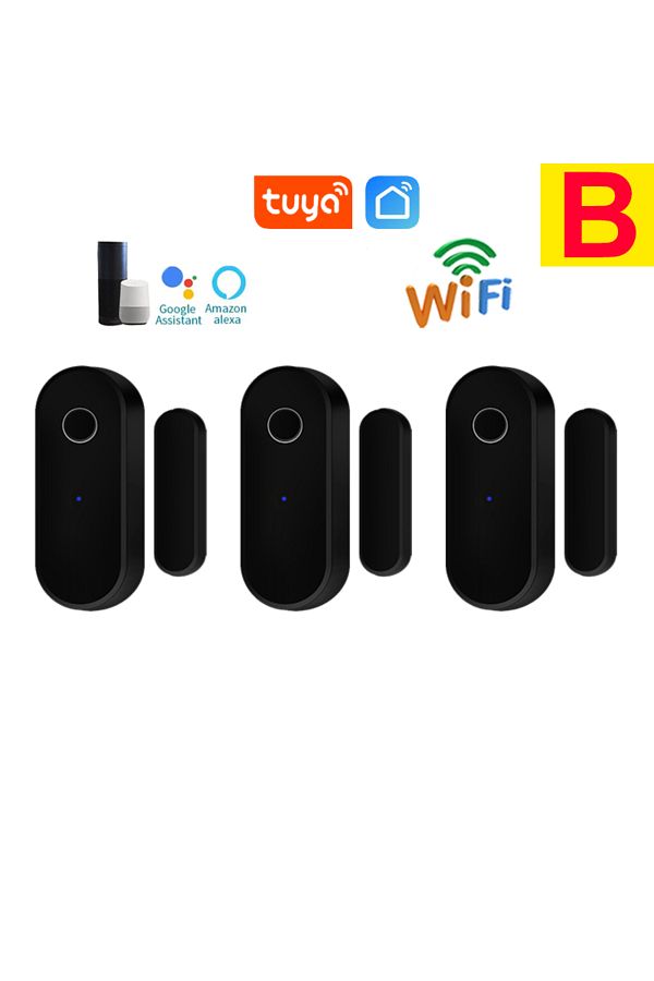 Choice-Option B Tuya Wifi Door Window Detector Smart Life App Remote Control Notification Alarm Sensor Comp 1