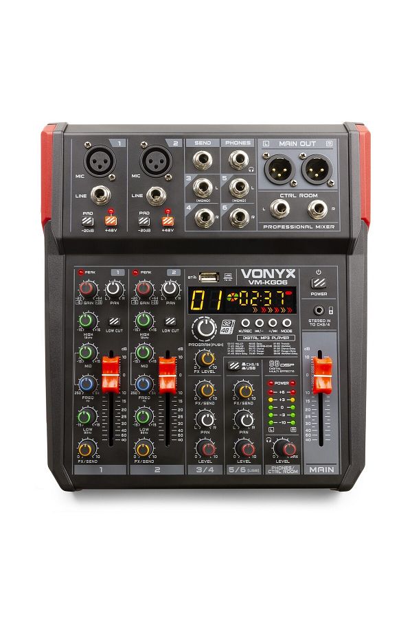 VONYX-Audio mixer with Bluetooth, USB, 6 channels Vonyx VM-KG06 1