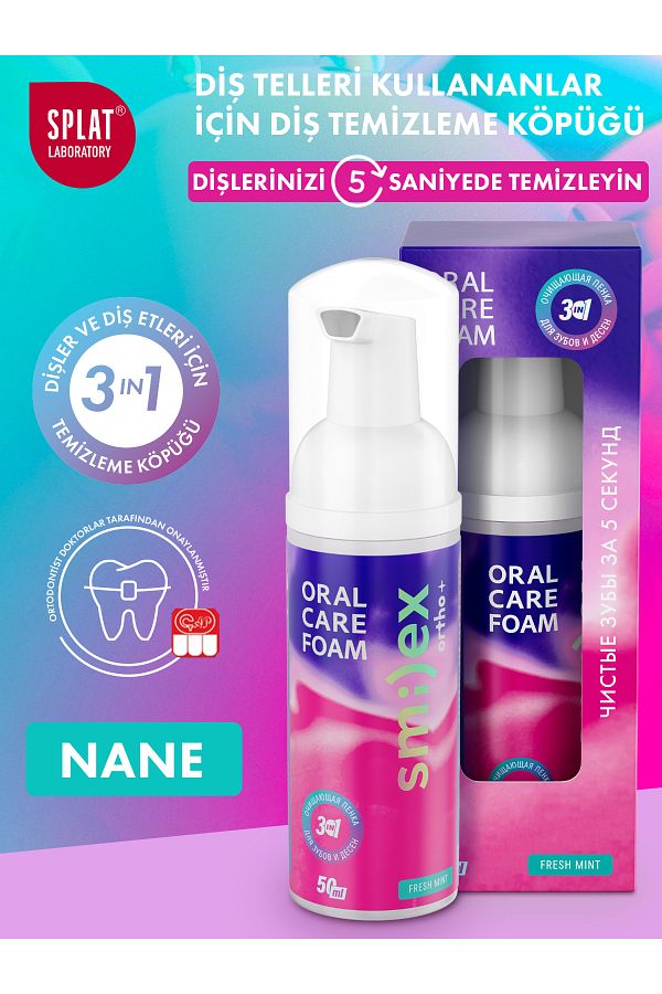 Splat-Whitening Oral Cleansing Foam for Braces and Braces with Mint Flavor 3 in 1 50 ml 1