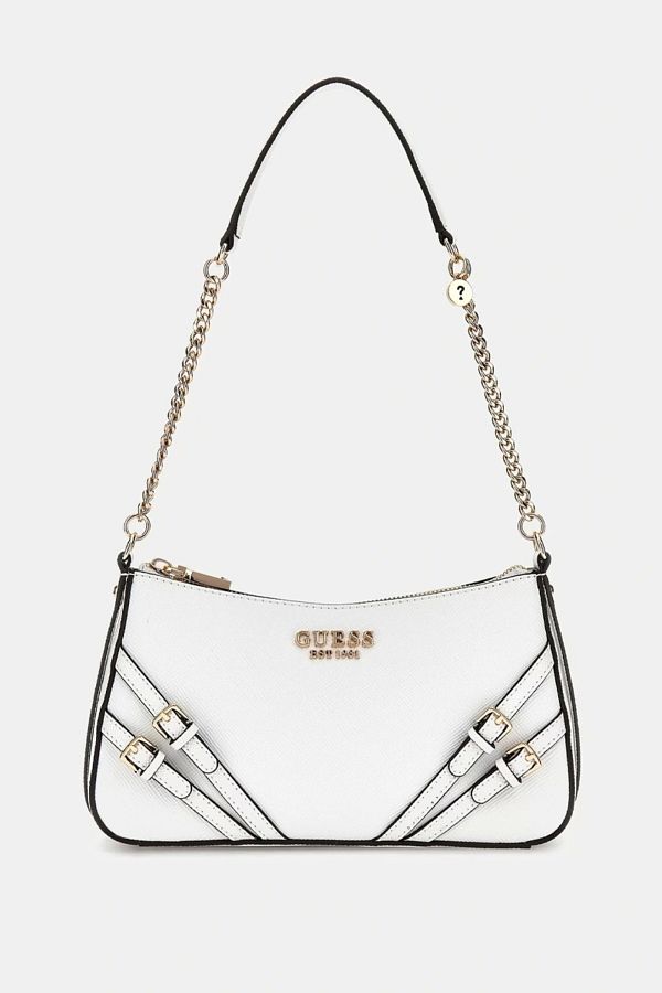 Guess-BRAMINA TOP ZIP SHOULDER női fehér válltáska HWZG9636180-WHI 1