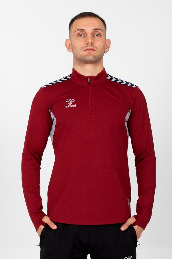 hummel-Автентичен тренировъчен горнище в бордо червено 1