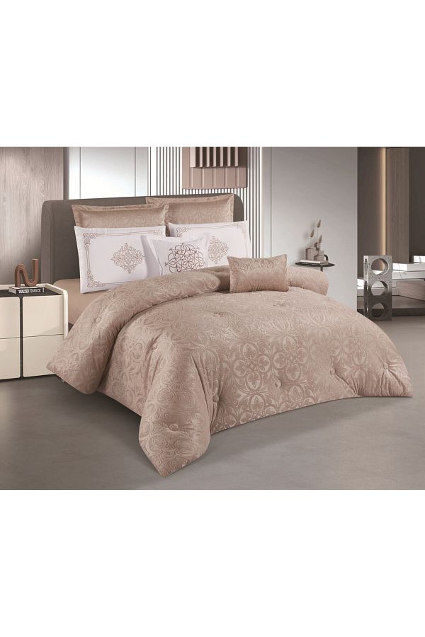 HOURS-Horse Navran 8-piece comforter set with a modern and distinctive jacquard pattern, Delia-005 1