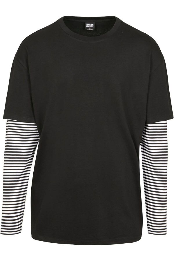 Urban Classics-Herren Oversized Double Layer Striped Ls Tee 1