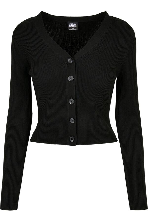 Urban Classics-Damen Ladies Short Rib Knit Cardigan 1