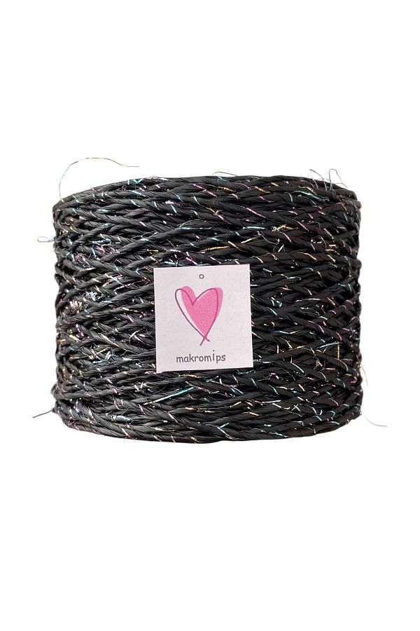 Makromİps-Premium Twisted Metallic Paper String (250 Gr/420M) Polyester Glossy Bag String Knitted Decoration Pack String 1
