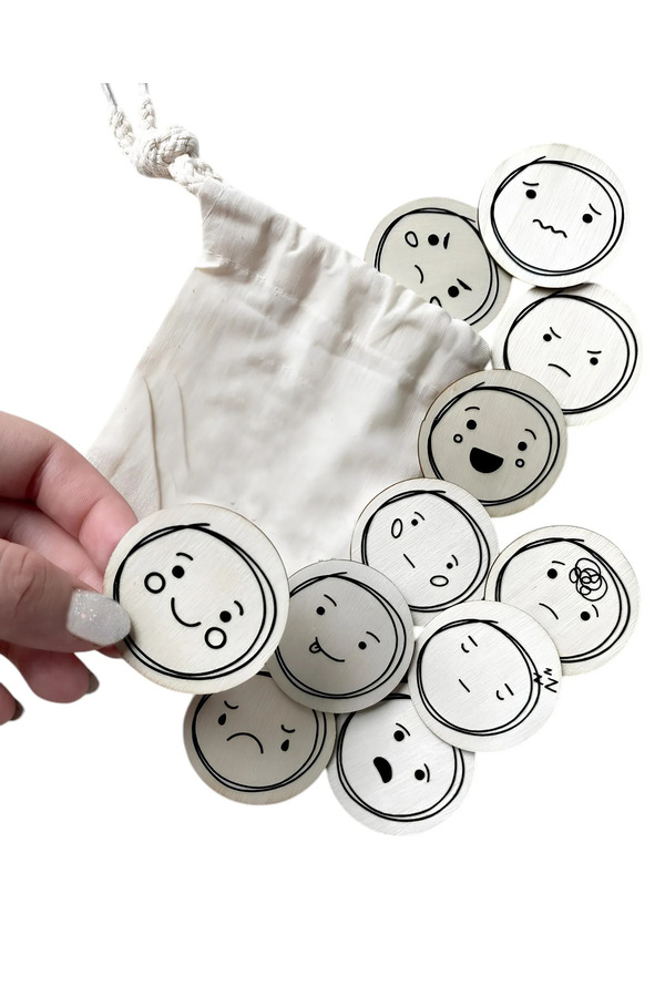 STEMXR Montessori Ahşap Duygularımız Kartları 5'li