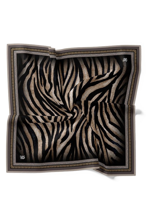 Levidor-Zebra Pattern Sparkling Crystal Scarf 1