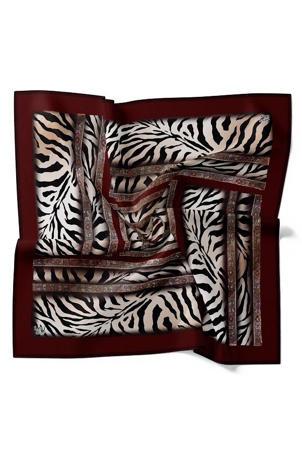 Levidor-Ethnic Zebra Pattern Sparkling Crystal Scarf 1