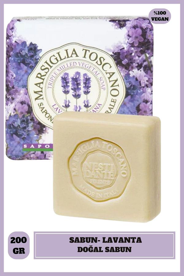 Nesti Dante-Oliveto Lavanda 200 g Soap - Skin Tone Equalizer and Lavender Extract 1