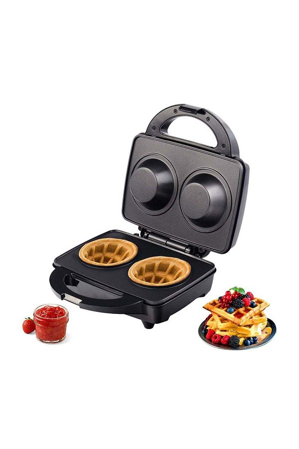 sonashi-Dual Cup Waffle Maker with Cool Touch Handle - Non-Stick Electric Belgian Waffle Maker with Adjustab 1