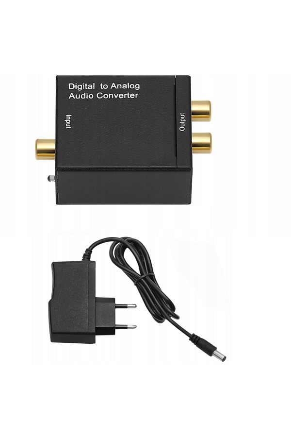 zola-Digital to analog audio converter/adapter, 2 RCA connectors, Toslink optical output 1
