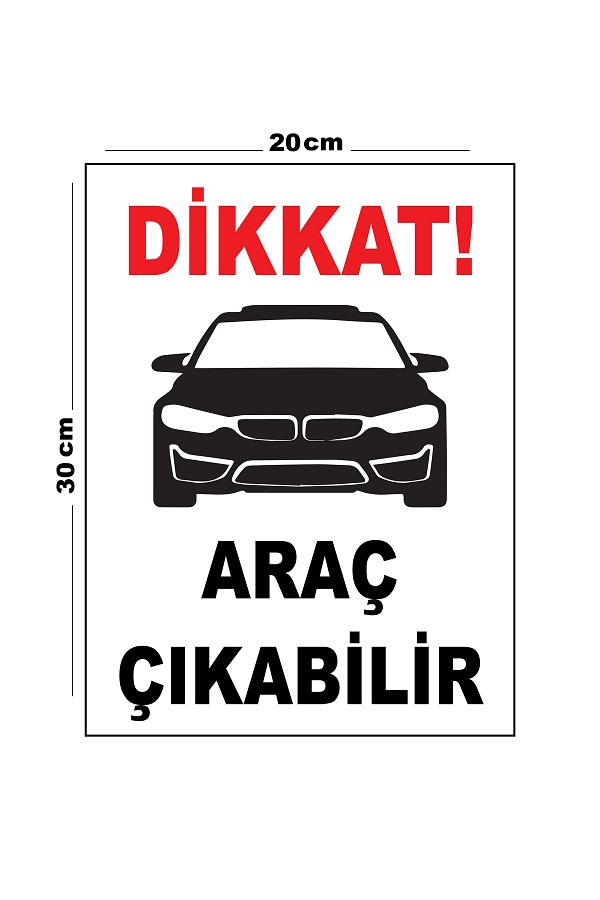 Lucena-Metal Caution Vehicle Can Exit 20cm X 30cm A4 Size Warning Sign Directional Sign 1