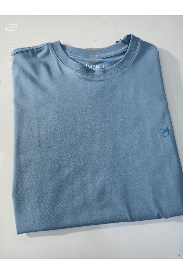 SİMENTİ-Super Battal Crew Neck Single Jersey T-Shirt 1