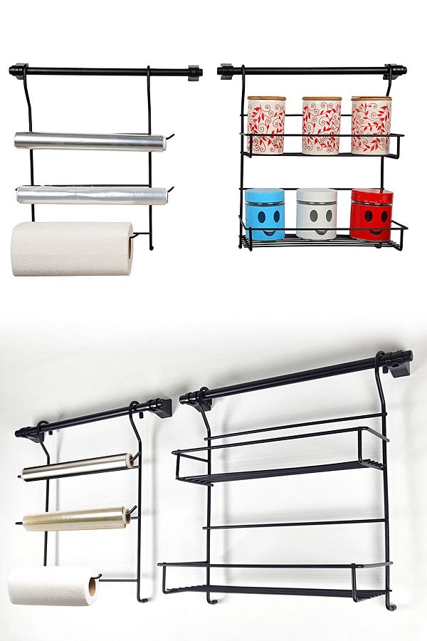 Binbirreyon-Counter Hanging Organizer Rack Spice Rack Foil Rack Towel Rack with 2 Hanger Bars 67cm Rd067 1