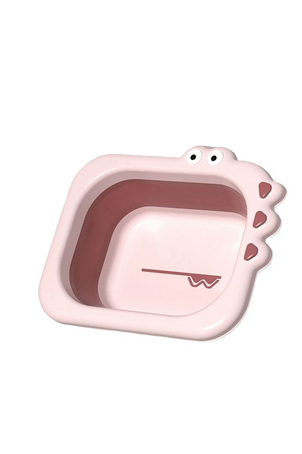 Flippy-Foldable Sink, Flippy, for Children, PP/TPE, Portable, Crocodile Pattern, Pink 1