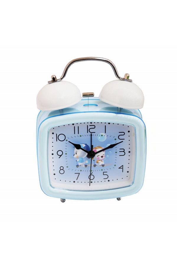 PUFO-Ceas deșteptător pentru copii Joy, cu buton de iluminare cu cadran, 16 cm, model You&Me, albastru 1