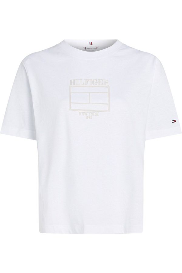 Tommy Hilfiger-100% Cotton Relaxed Fit Crew Neck t Shirt t Shirt Ww0Ww45525 Ycf 1