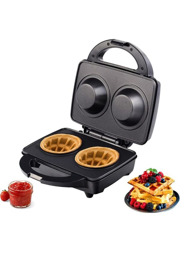 sonashi-Dual Waffle & Cone Maker, Non-Stick, Cool Touch, Easy Clean, Belgian Waffles, Snacks, Cookies 1