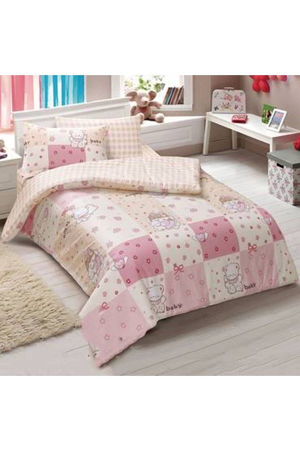 Pazar Home Bedding-4-Piece Cotton Baby Single Bedspread - Bazaar Home Birth with Stitched Filling 1
