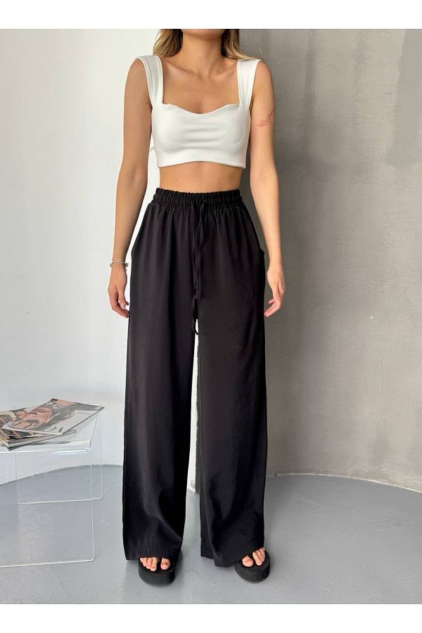 soBasic-Tncel Blended Loose Cut Trousers 1