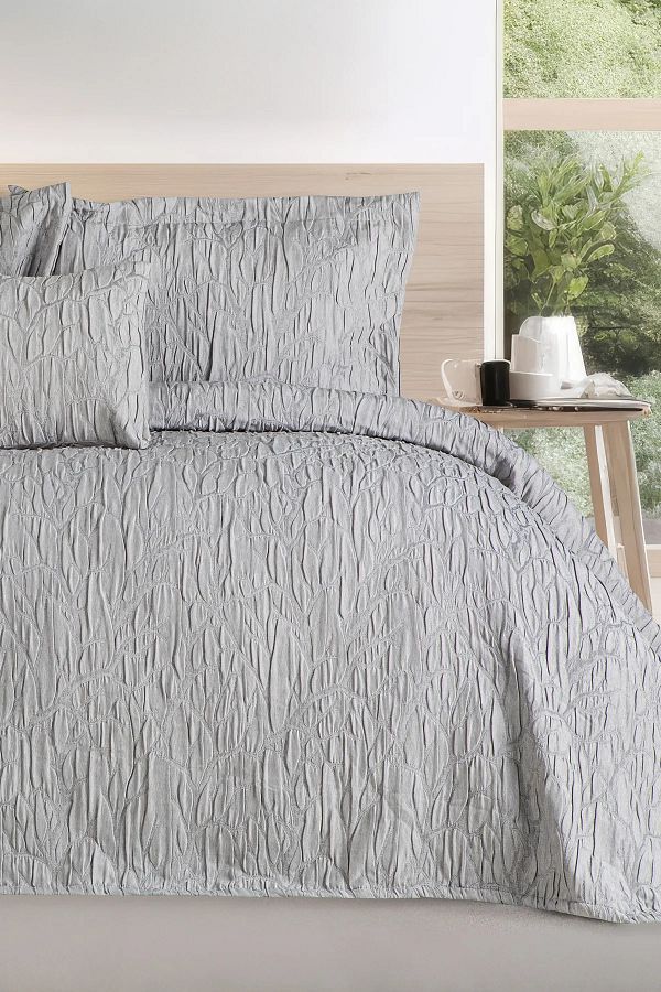 Özdilek-Nirvana Double Bedspread Set - Gray 1